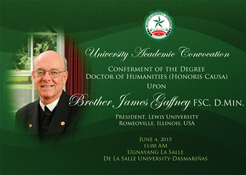Br. James FSC receives honoris causa