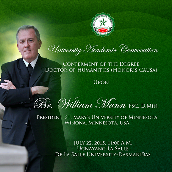 Br. Mann receives Honoris Causa