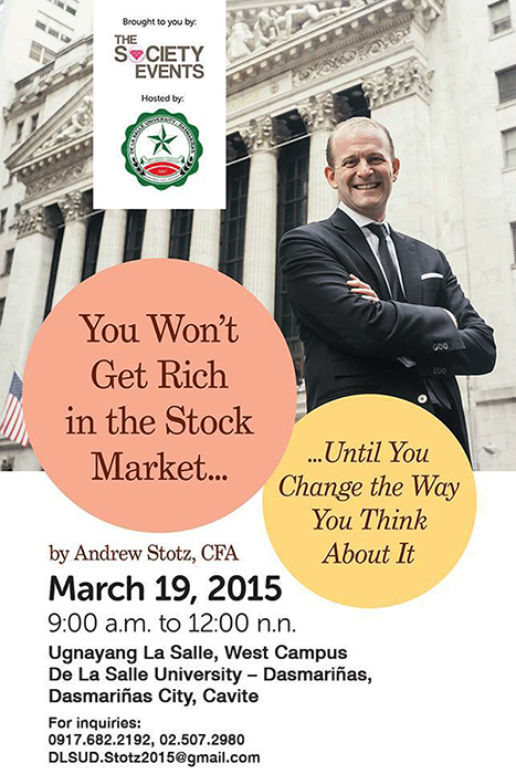 Investment Seminar with Andrew Stotz on March 19