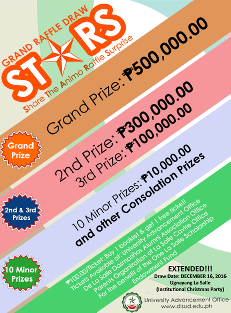 STARS Raffle is extended