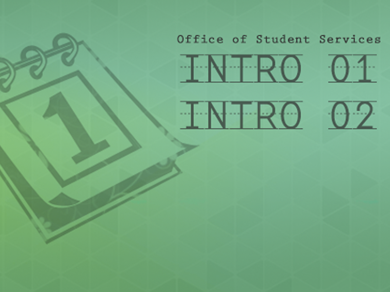 Intro 01 and 02 Schedules