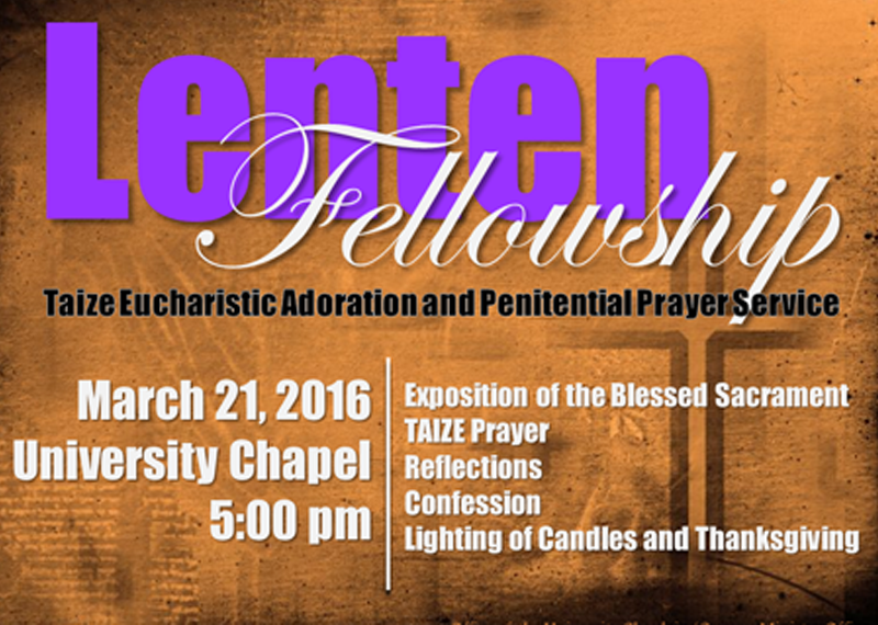 Lenten Fellowship on March 21