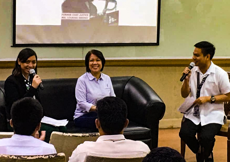 Former CJ Sereno visits DLSU-D