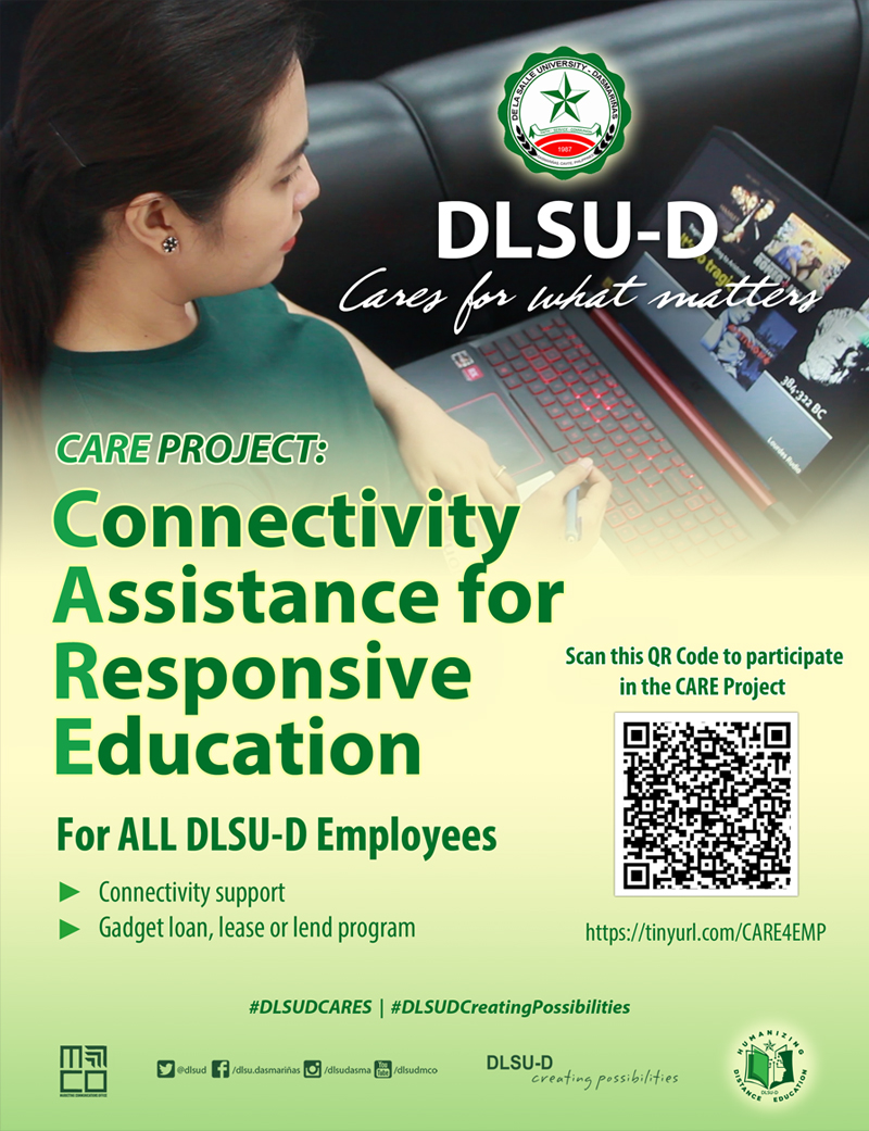 CARE Project form for DLSU-D employees is now available