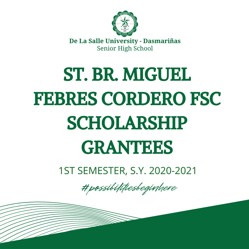 St. Br. Miguel Febres Cordero FSC scholars