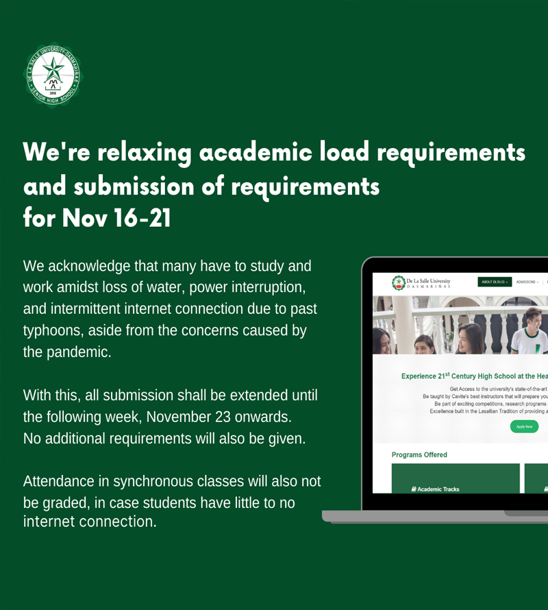 Relaxation of Requirements November 16-21