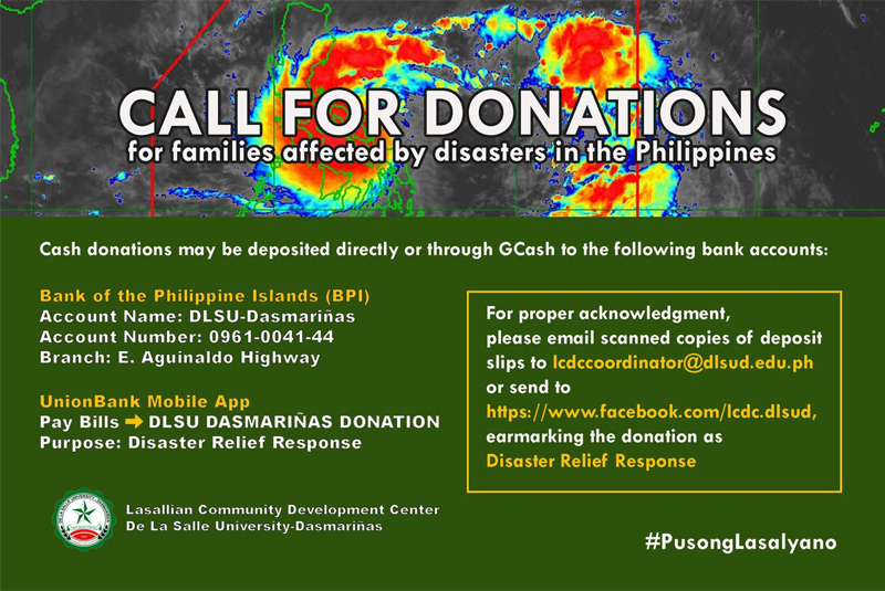 Call for Donations: Typhoon Rolly