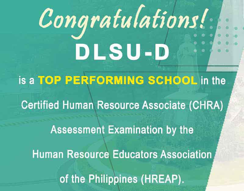 DLSU-D posts 100% passing rate for CHRA Exam