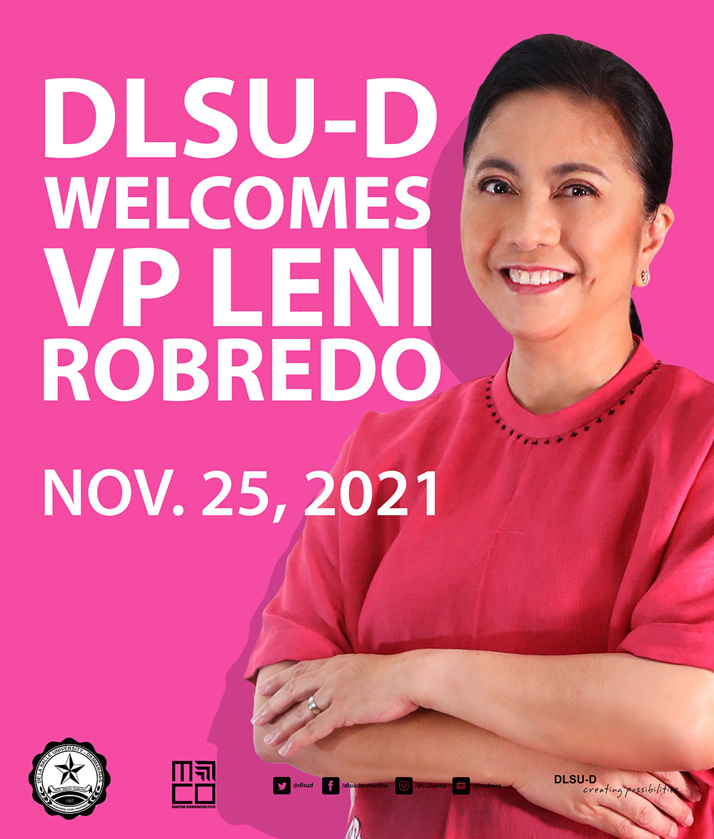 VP Leni visits DLSU-D campus| DLSU - Dasmariñas