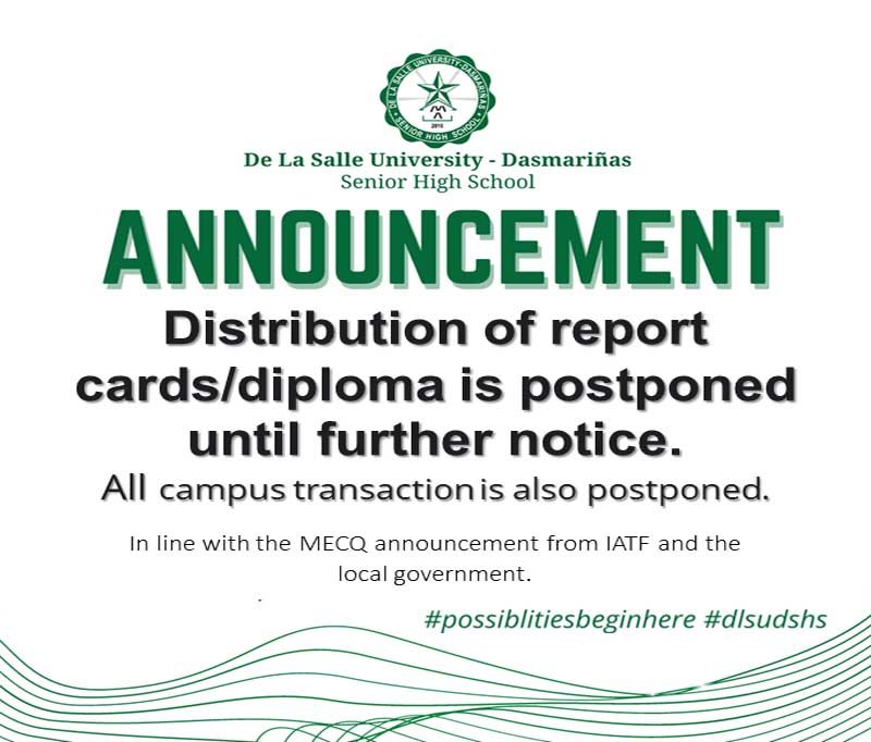 >Report card distribution postponed