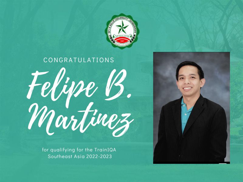 DLSU-D faculty qualifies for TrainIQA