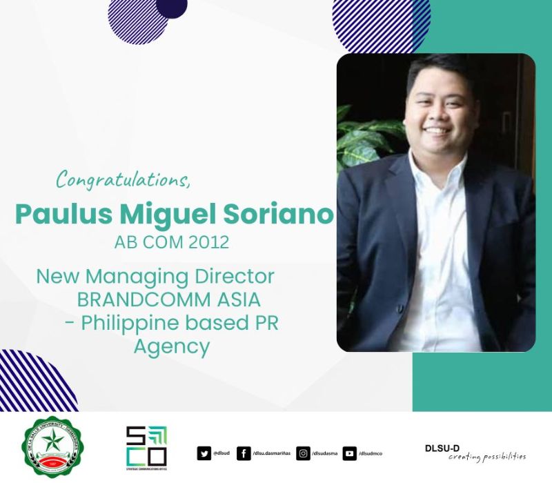 Congratulations, Paulus Miguel Soriano, AB COM 2012