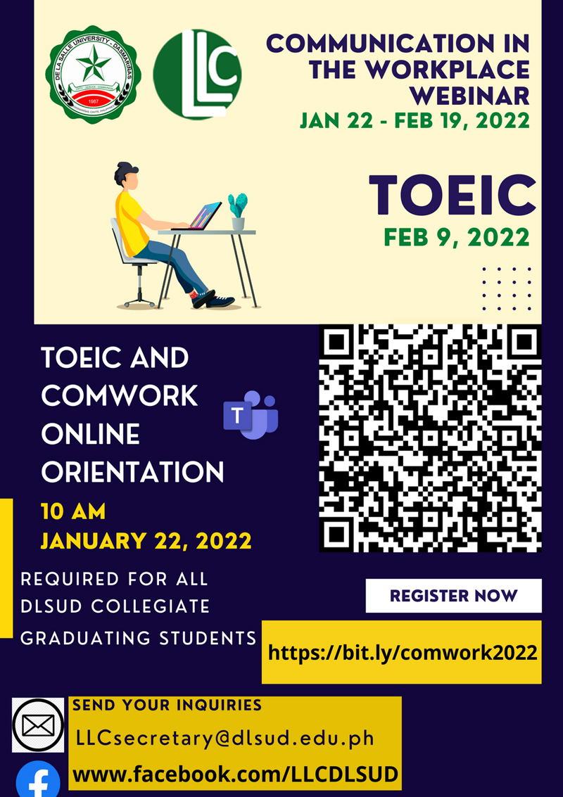 Registration for TOEIC, COMWORK orientation