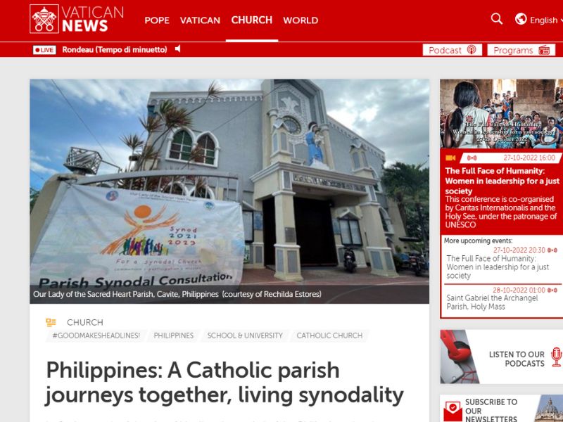 CJD student featured in Vatican News