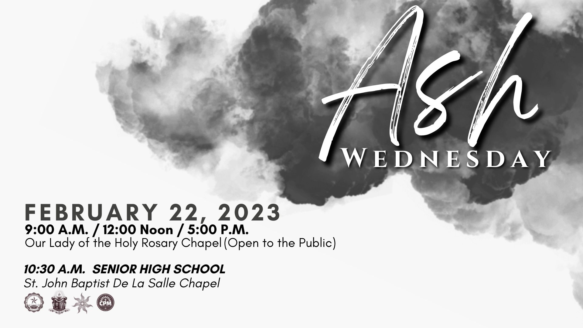 Ash Wednesday Mass Schedule