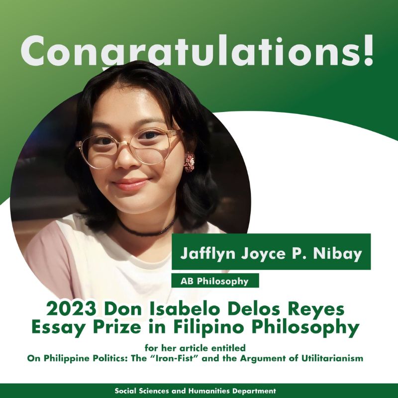 DLSU-D student bags Don Isabelo Delos Reyes Essay Prize