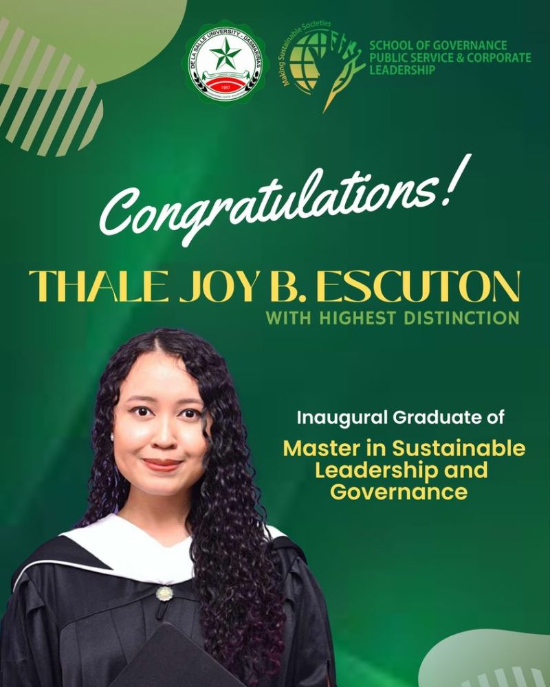 School of Governance fetes inaugural graduate  