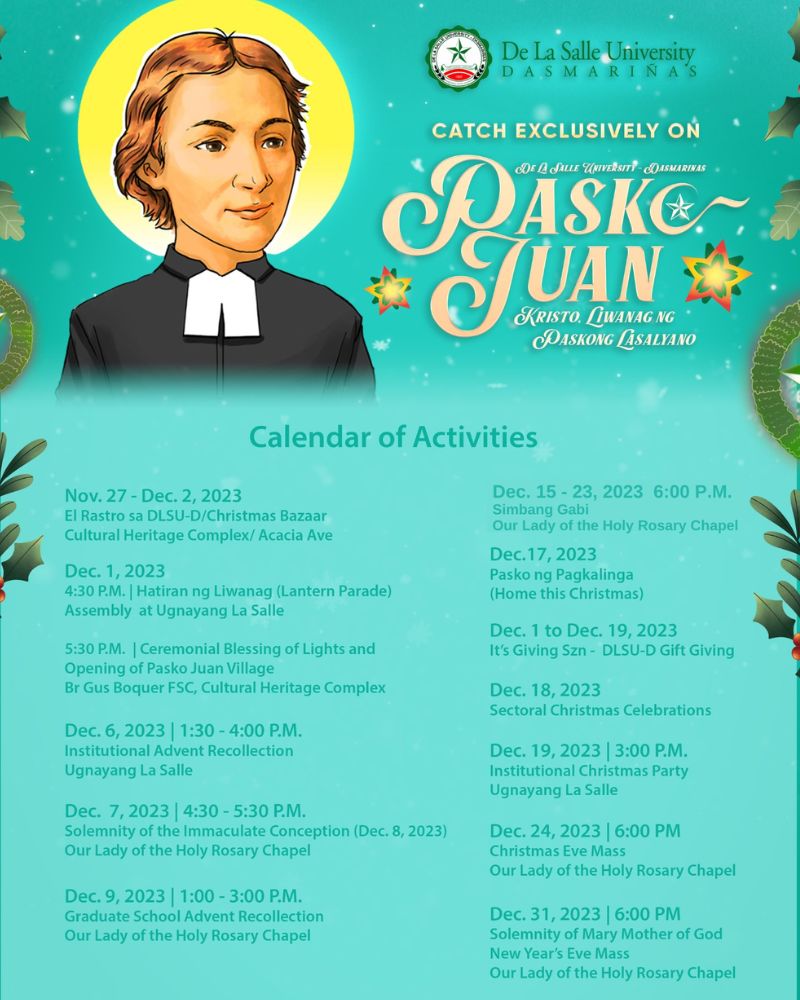 DLSU-D ushers in the holidays with PASKO Juan