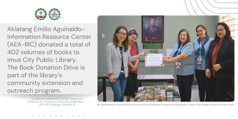 AEA-IRC donates 402 books to Imus Public Library
