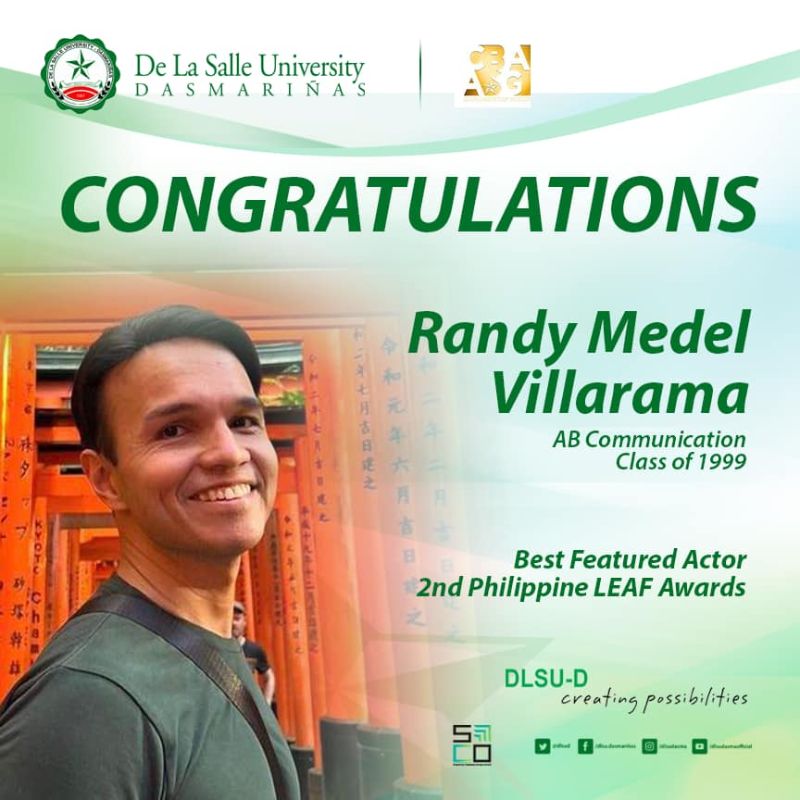 DLSU-D alum honored at Ph Golden Leaf Awards