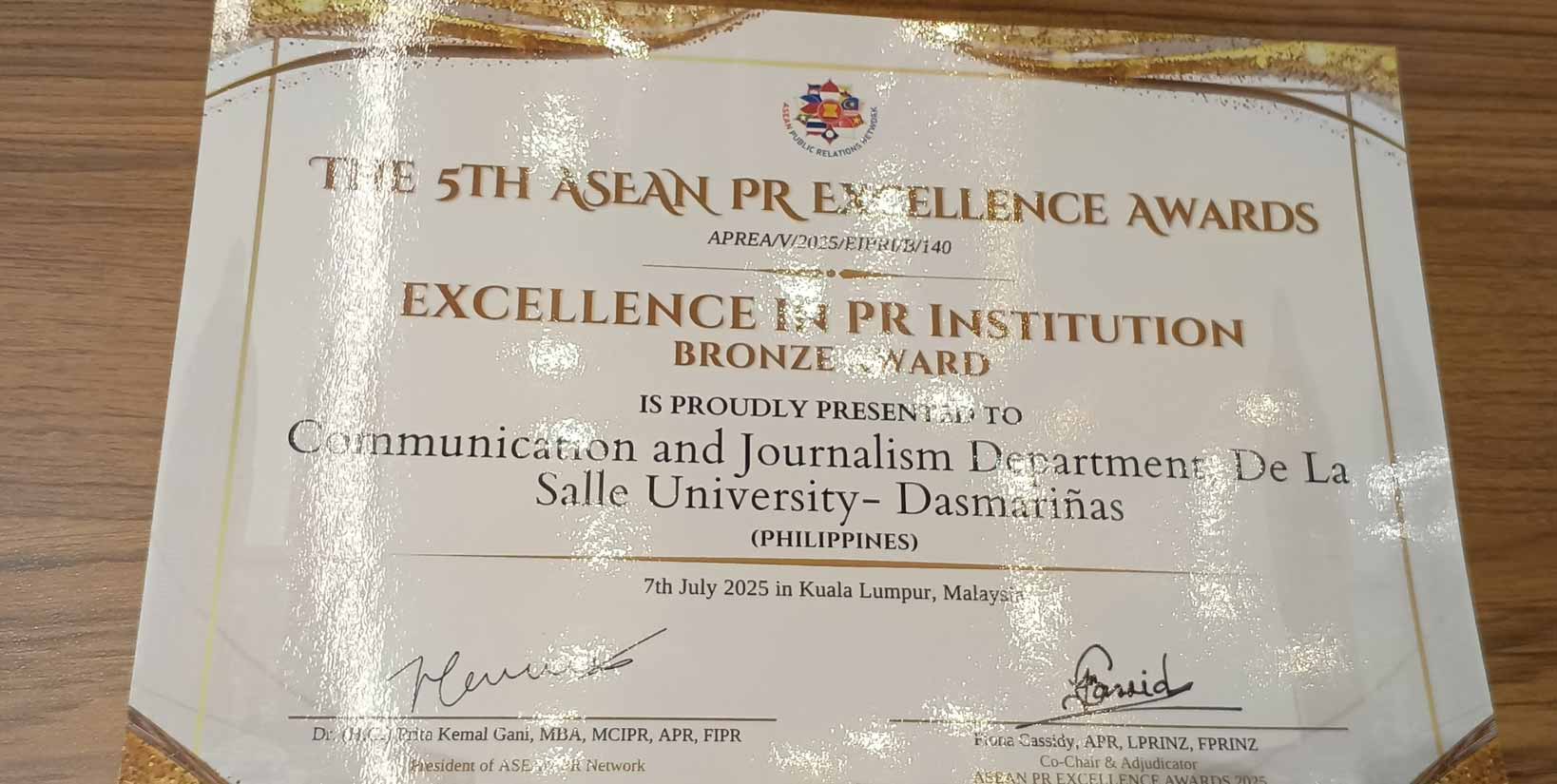 CJD Wins Bronze at ASEAN PR Excellence Awards