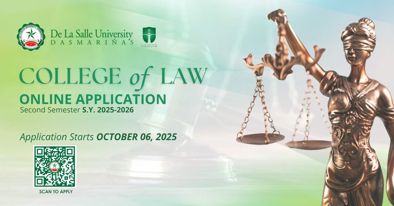 DLSU-D College of Law Opens Applications for Second Semester AY 2025–2026