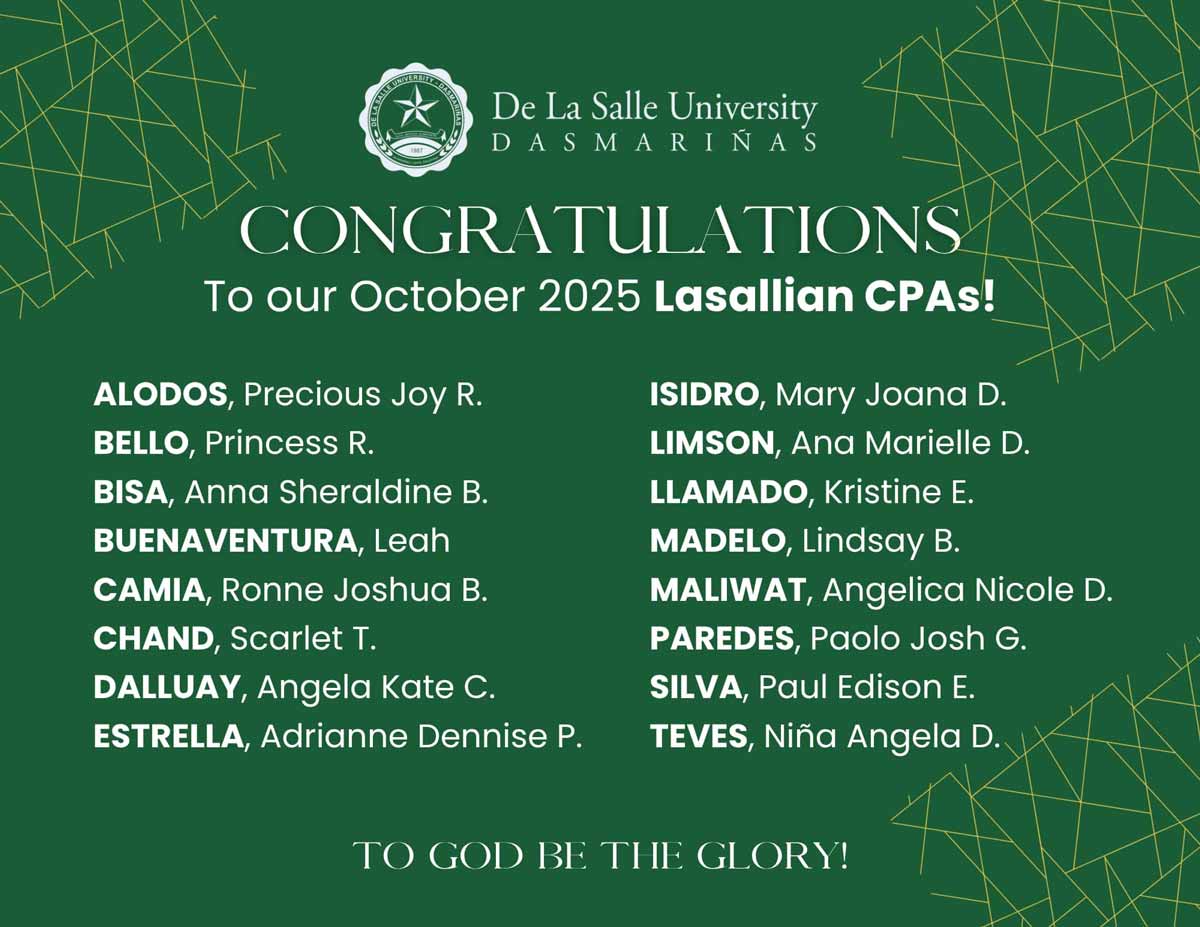 DLSU-D Celebrates 2025 CPA Board Exam Passers