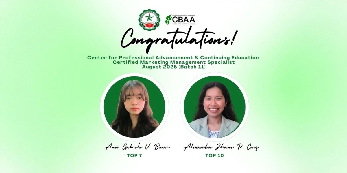 CBAA Celebrates Marketing Management Alumni Achievers in CPACE Certification Program