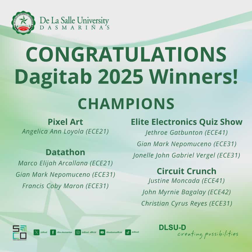 DLSU-D ECE Students Dominate DAGITAB 2025