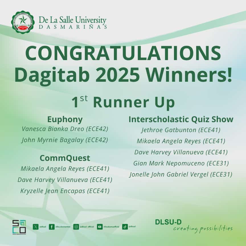 DLSU-D ECE Students Dominate DAGITAB 2025