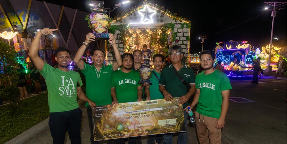 DLSU-D entry bags 1st runner up at Paruparo Festival Lighted Float Parade 