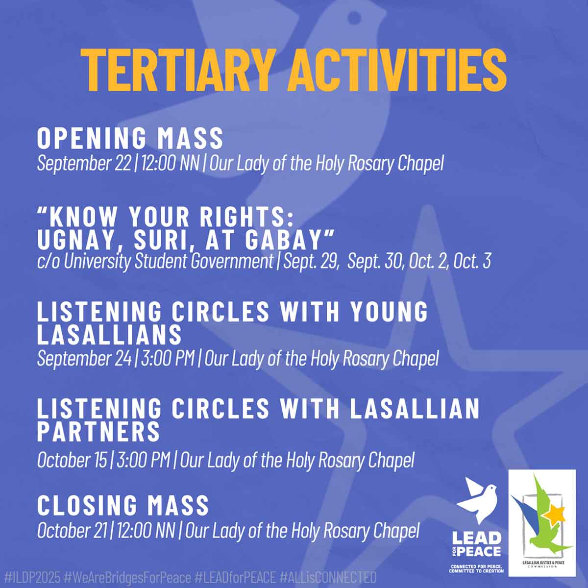 DLSU-D Celebrates Lasallian Days for Peace 2025