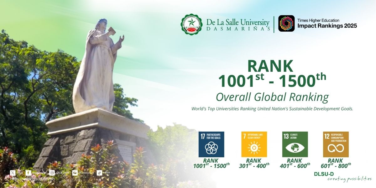 Animo La Salle! DLSU-D joins top global universities in THE Impact Rankings