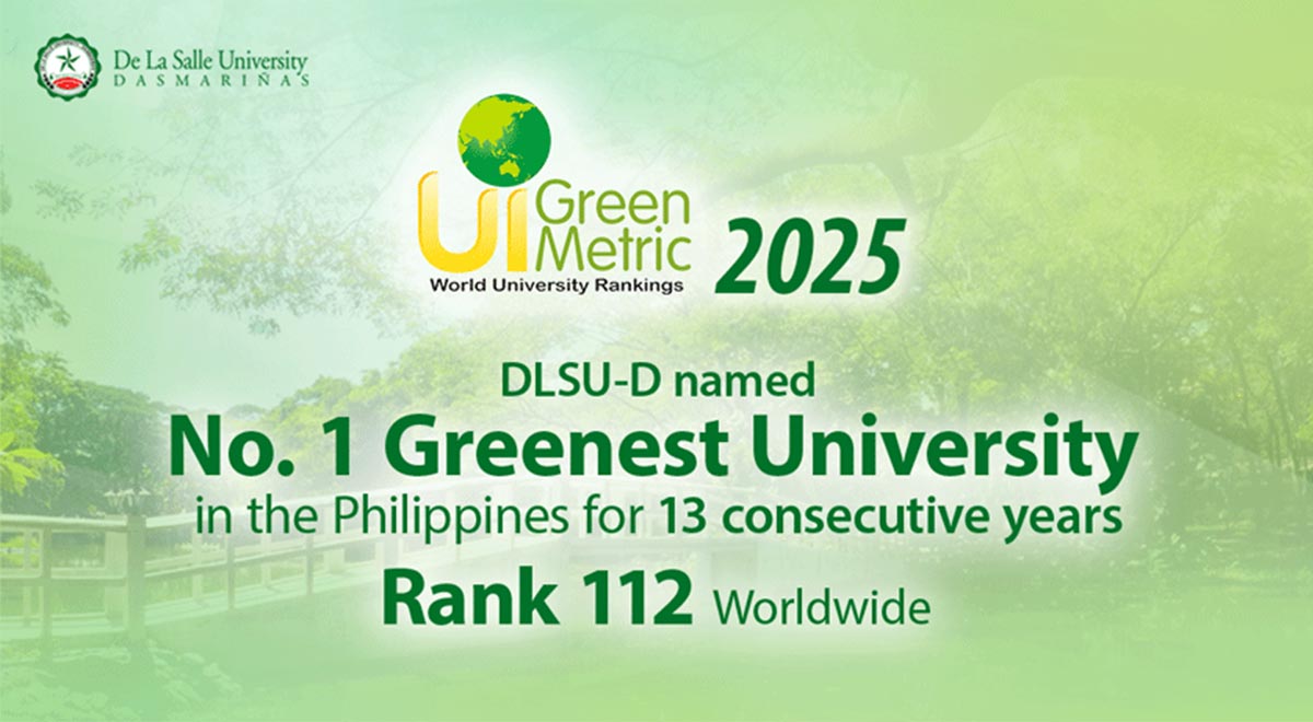 DLSU-D Tops PH as Most Sustainable University in Global UI GreenMetric Ranking