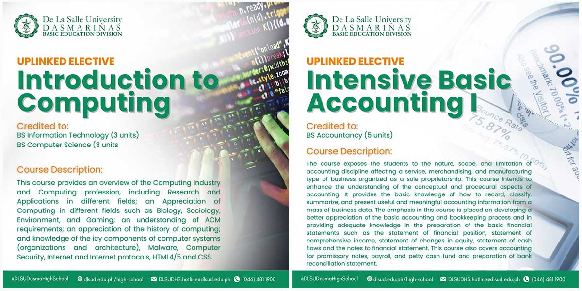 DLSU-D SHS Expands Opportunities Through UPLINKED Electives