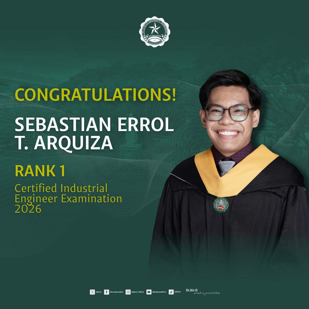 DLSU-D Produces Certified Industrial Engineer Topnotchers 