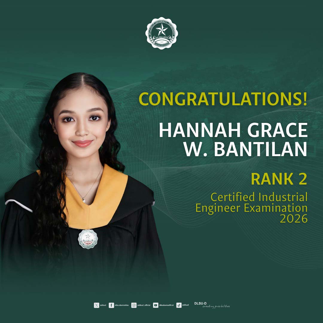 DLSU-D Produces Certified Industrial Engineer Topnotchers 