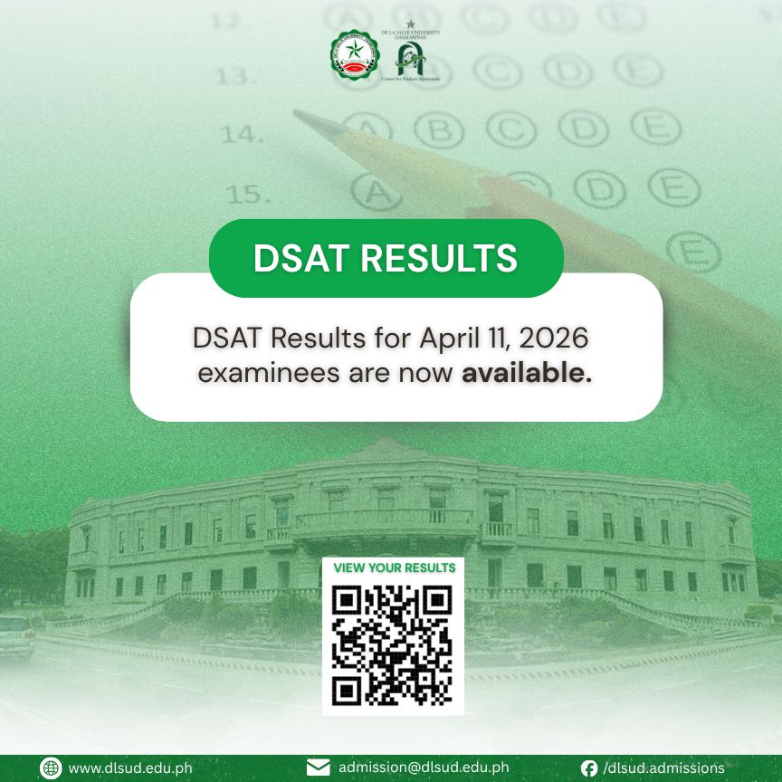 DSAT Results Now Available for DLSU-D Applicants