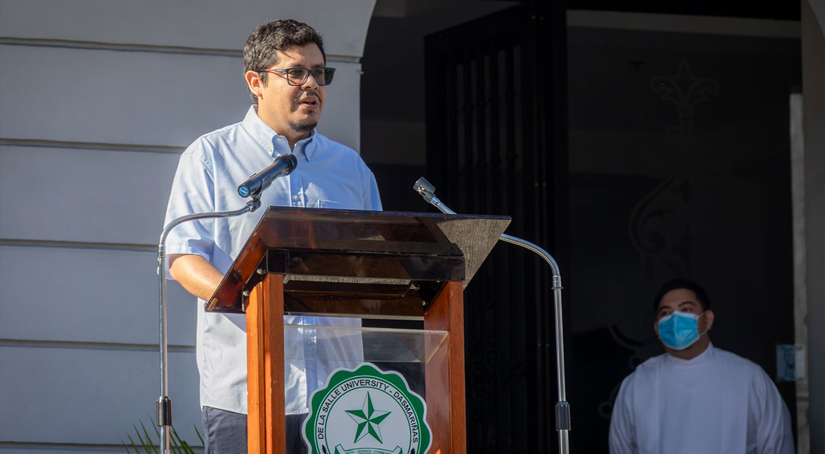 DLSU-D Welcomes Br. Eduardo Rivera, FSC in April Flag Ceremony