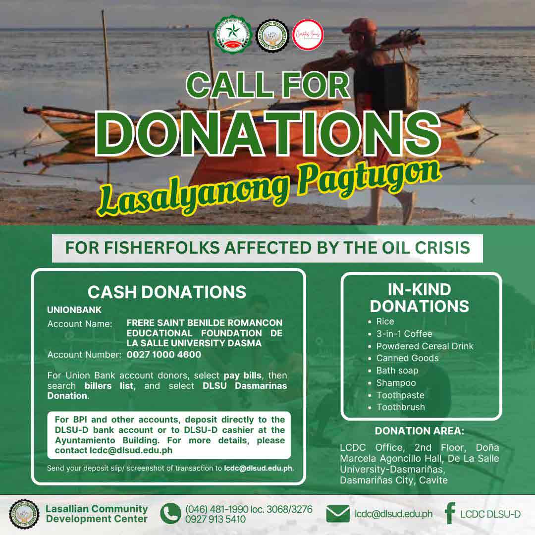 DLSU-D, Caritas Imus Launch Donation Drive for Cavite Fisherfolk