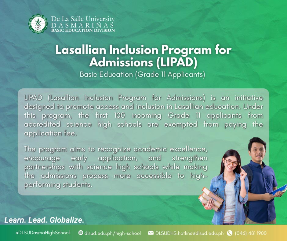 DLSU-D Launches LIPAD for Grade 11 Applicants