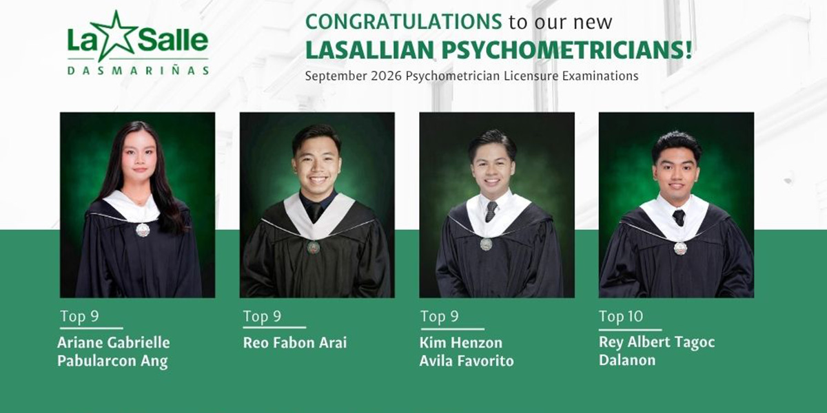 DLSU-D Celebrates New Psychologists and Eight Topnotchers in September 2026 Licensure Exams
