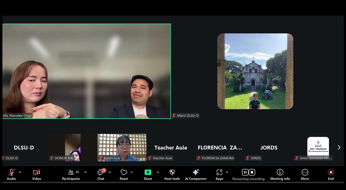 DLSU-D Graduate Students Attend Virtual Lecture on Food and Belonging