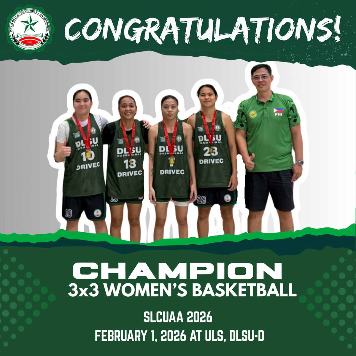 DLSU-D Sweeps SLCUAA 2026 With Triple Championship Victories</strong>