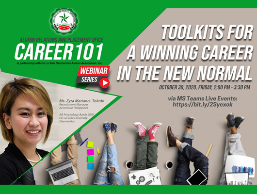 DLSU-D Career 101 Webinar Series: Toolkits for a Winning Career in the New Normal