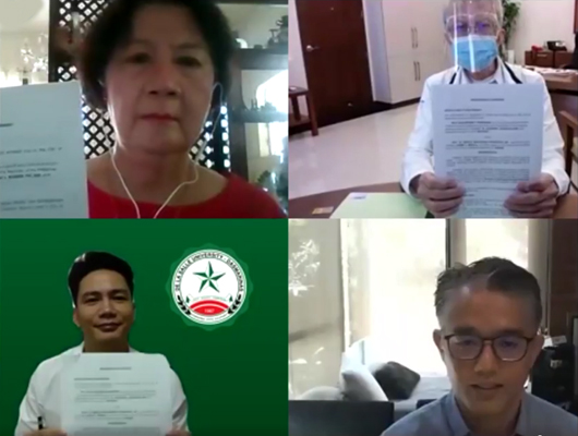 Virtual MoA signing at DLSU-D