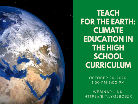 Webinar set for Climate Education