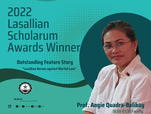  CJD prof wins in Lasallian Scholarum Awards