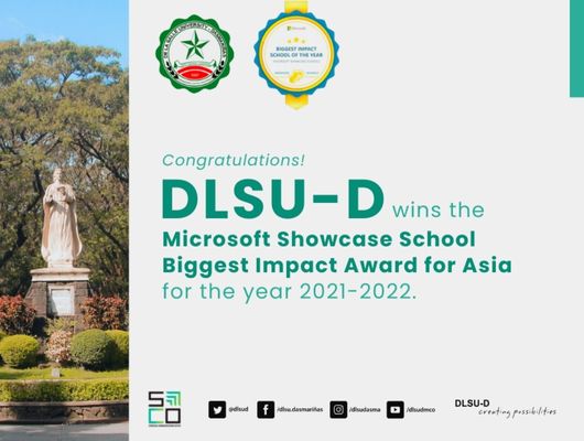 DLSU-D receives award from Microsoft
