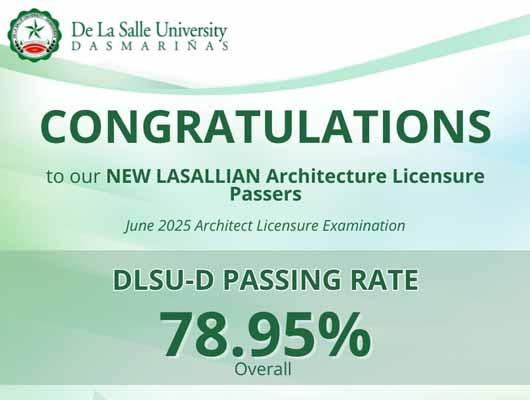 DLSU-D Surpasses National Passing Rate in Architecture Licensure Exam